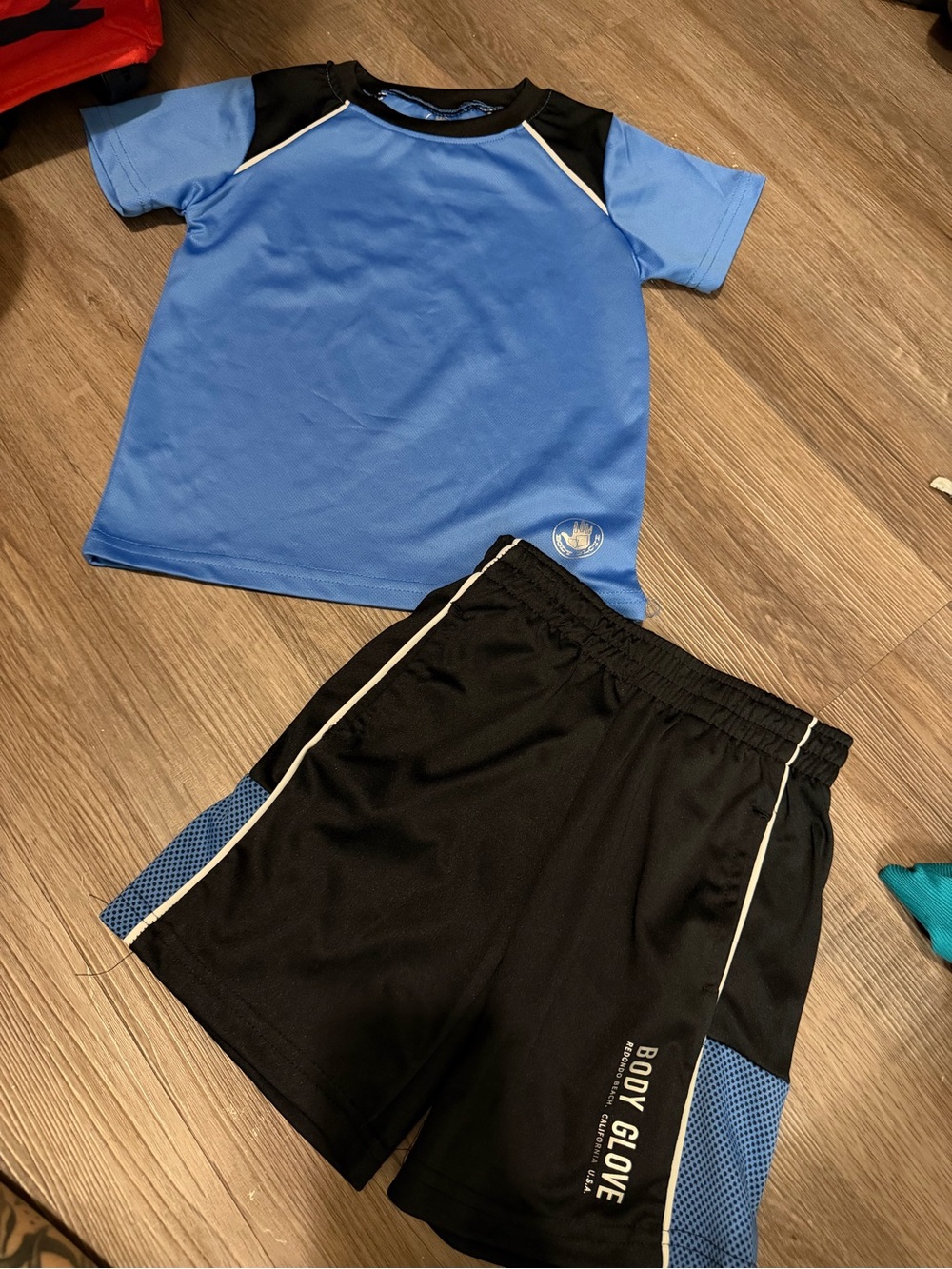 Body Glove Blue & Black Kids Active Short Set- 4T